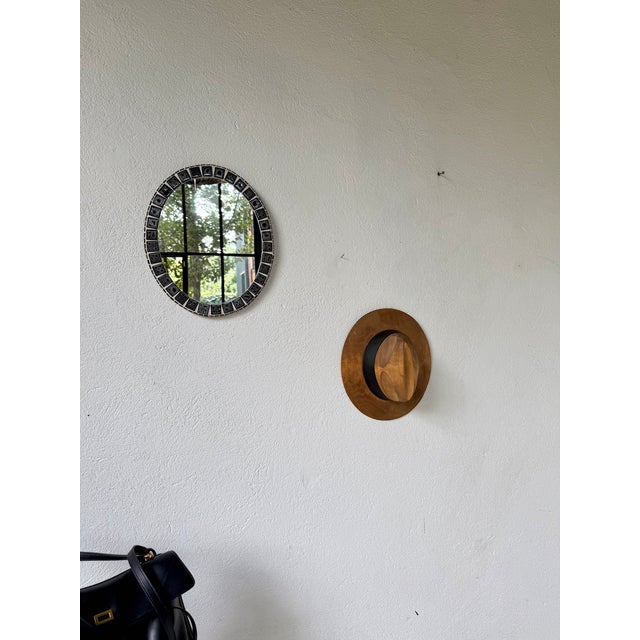 Oval Ceramic Mosaic Mirror, 1950s For Sale - Image 4 of 18