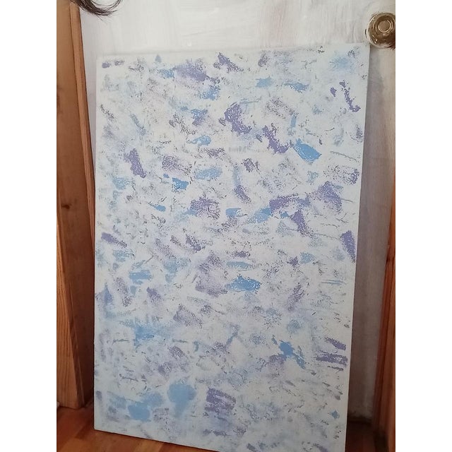 Abstract 1980s CG Rossetti C. TM "Serenity in Texture" – Original Modern Abstract 3-Panel Triptych Set For Sale - Image 3 of 14