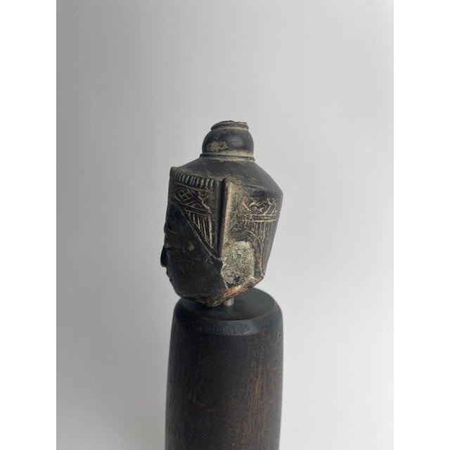 18th Century Ayutthaya Bronze Thai Buddha Head For Sale In Austin - Image 6 of 7