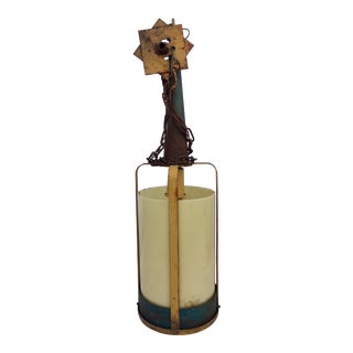 Large Scale Vintage Industrial Pendant Ceiling Light For Sale