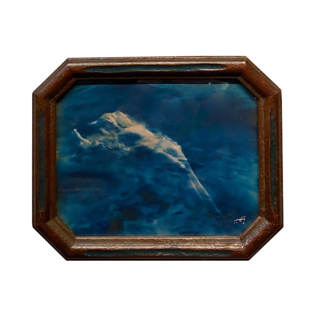 Edward Sheriff Curtis 1910s Floating Aphrodite-Blue Toned Silver Gelatin Photo For Sale