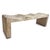 Contemporary Coastal Organic Modern Washed Teak Wave Bench For Sale - Image 3 of 6