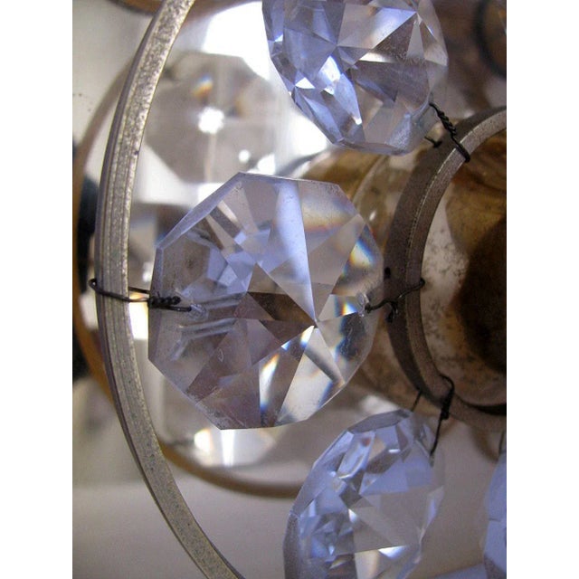 Gold and Crystal Glass Sconce, 1960s For Sale - Image 15 of 18