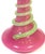 19th Century Pair French Pink Opaline Perfume Bottles with Green Serpents Attrib. Baccarat For Sale - Image 5 of 13