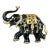 Vintage Enamel and Rhinestone Elephant Brooch For Sale