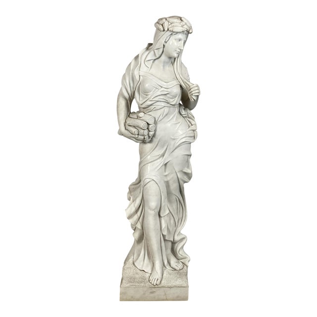 Italian Artist, Four Seasons Statues, Marble, Set of 4 For Sale - Image 4 of 6