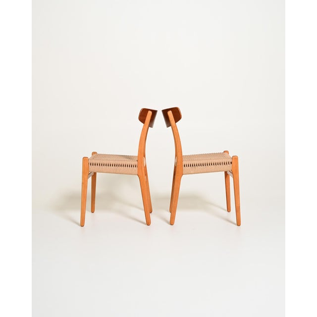 Vintage CH23 Chairs by Hans J. Wegner for Carl Hansen & Søn, 1950s, Set of 6 For Sale - Image 3 of 12