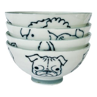 1990s Dog Images Bowls, Set of 4 For Sale