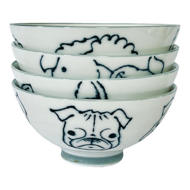 1990s Dog Images Bowls, Set of 4 For Sale