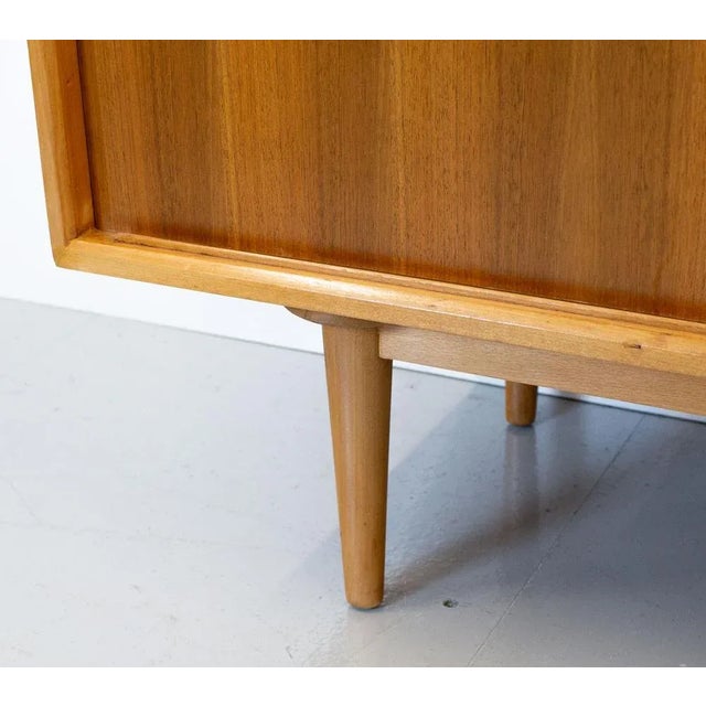 Brown Mid-Century Walnut Sideboard attributed to Healss, 1960s For Sale - Image 8 of 13