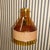 Brown Glass Hanging Lamp with Leather from J.T. Kalmar, 1970s For Sale - Image 8 of 8