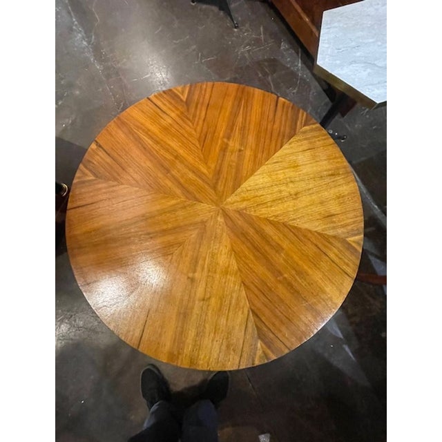 Italian Art Deco Design Walnut Side Table For Sale In Dallas - Image 6 of 7
