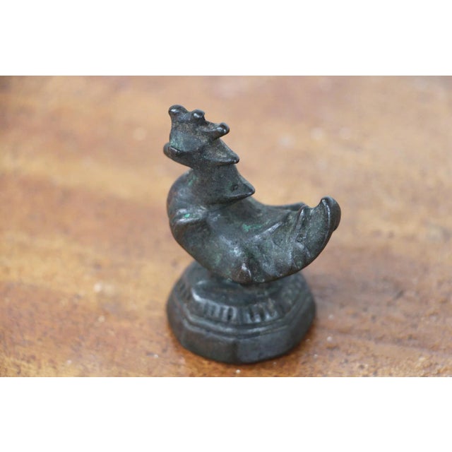 19th Century Antique Burmese Bronze Opium Weight For Sale - Image 6 of 13