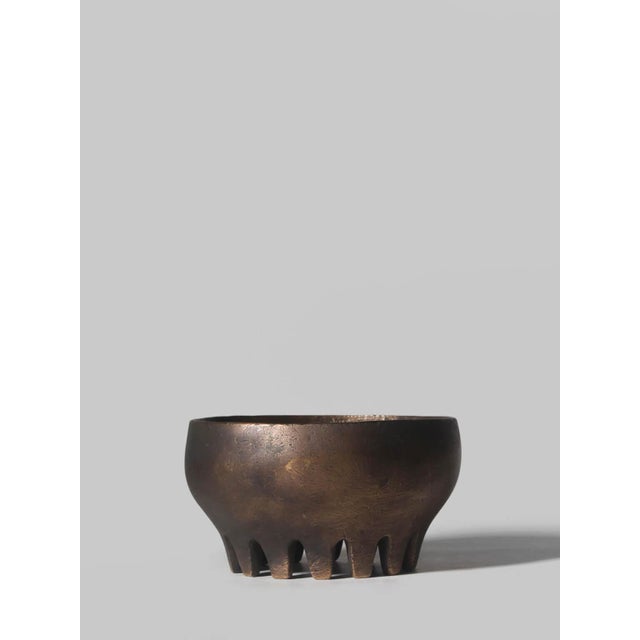 Brutalist Cast Bronze Candleholder, Germany, 1970s For Sale - Image 6 of 6