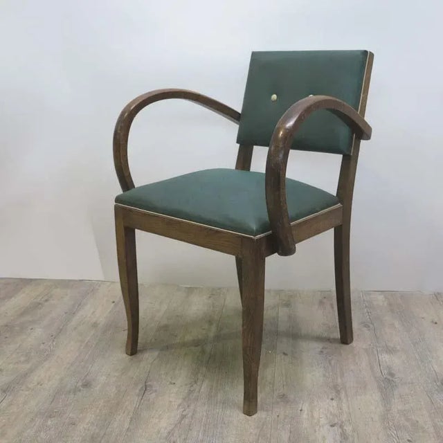 Art Deco Skai Leather Armchair, 1930s For Sale - Image 4 of 9