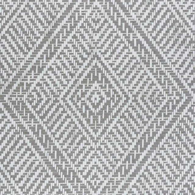 Schumacher Schumacher Tortola Paperweave Wallpaper in Gray For Sale - Image 4 of 4