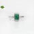 Modern 1ct Emerald Cut Emerald Ring With Diamond Accents: Solid 14k Gold, 7x5mm, Size 6.75 For Sale - Image 3 of 6