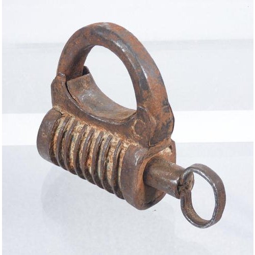 Antique Asian Iron Padlock, 1700s For Sale - Image 12 of 14