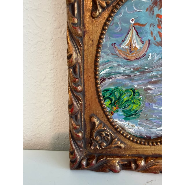 Serg Graff “Storm Wanderer” Original Art, Fantasy Ship Seascape Nautical Art Coa For Sale - Image 4 of 9