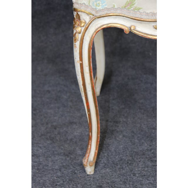 Set 4 Louis XV Style Paint Decorated French Dining Room Chairs For Sale - Image 10 of 18