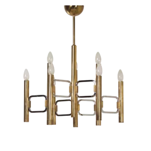 Modulo Series Chandelier by Profili Industria Lampadari, 1970s
