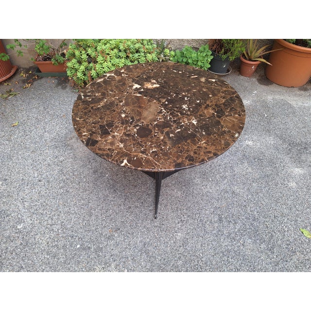 Attico Model Coffee Table in Metal and Brass with Brown Marble Top by Nicola Gallizia for Molteni & C., 1990s For Sale - Image 15 of 18