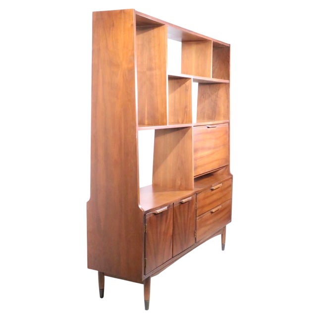 Mid Century Modern Wall Unit Room Divider For Sale In New York - Image 6 of 16