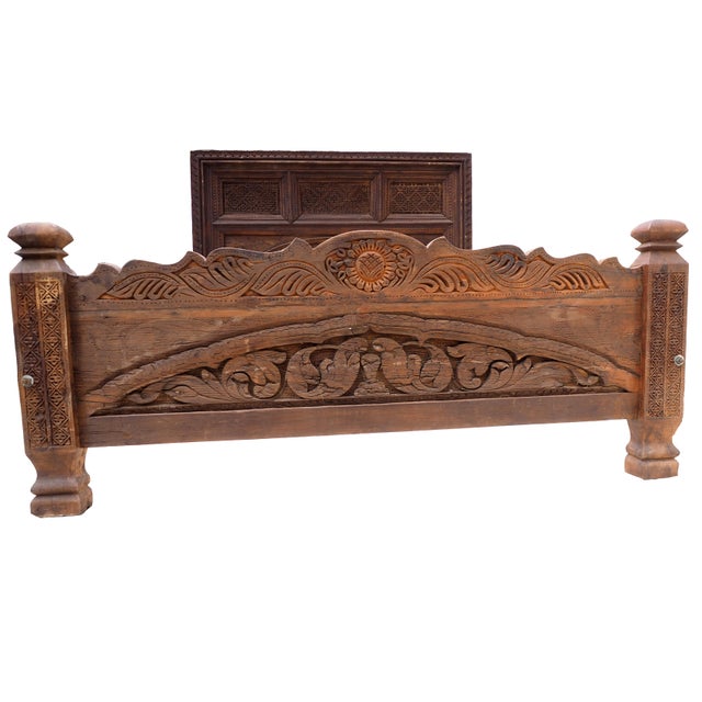 Vintage Double Bed, Swat-Tal, Pakistan For Sale - Image 4 of 17