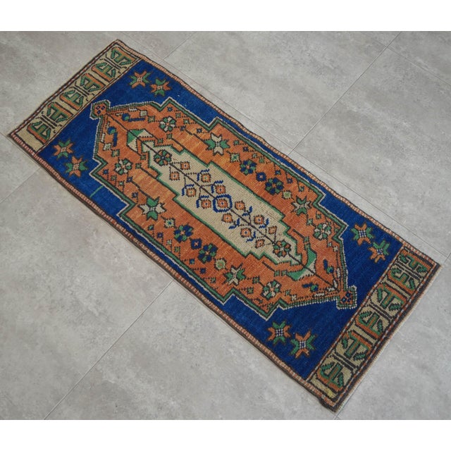Front of Bath Sink Rug Hand Made Kitchen Mat Faded Mini ...