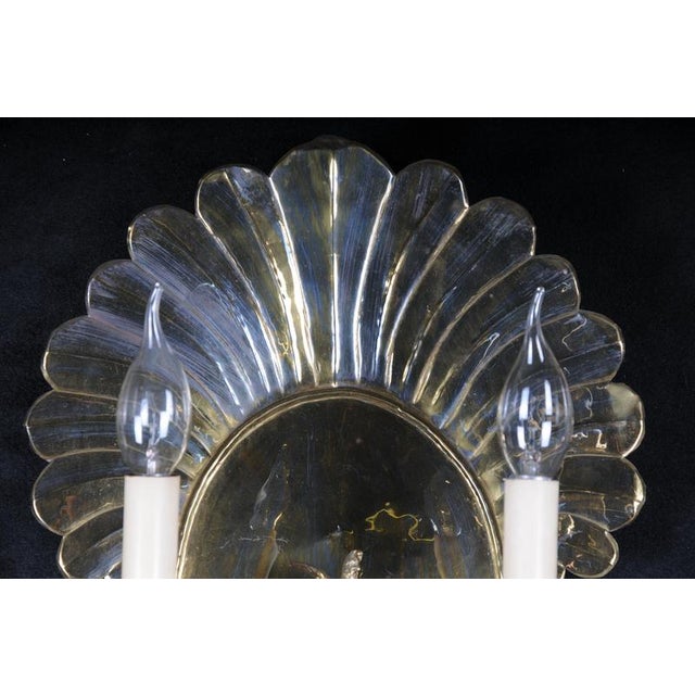 1920s Antique 20th Century Brass Shell-Shaped Wall Sconces, Set of 2 For Sale - Image 5 of 18