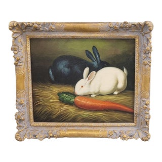 1980s Oil Painting After George Moreland by Chelsea House For Sale