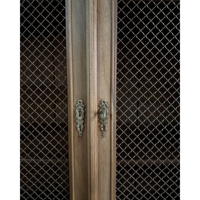 Antique Library with Wire Mesh Doors, 1890s For Sale - Image 12 of 16