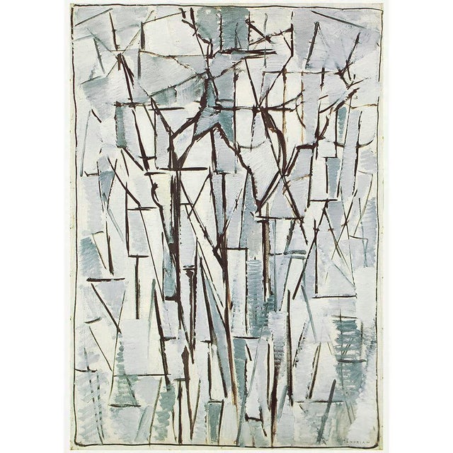 Printmaking Materials 1991 After Piet Mondrian "Composition: Trees II ", Full-Color Parisian Print For Sale - Image 7 of 7