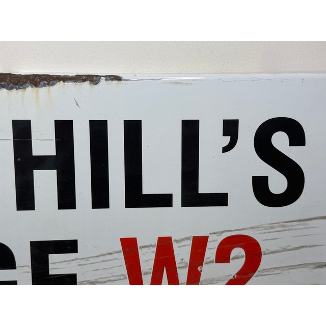 Lord Hill’s Bridge W2 – Original City of Westminster Enamel Street Sign Designed by Sir Misha Black, c.1967) For Sale - Image 11 of 18