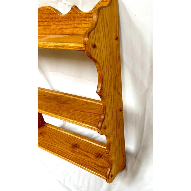 1980s Vintage Plate/Mug Rack Wall Shelf | Chairish