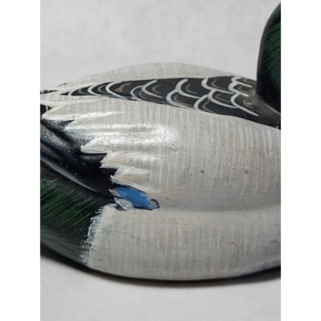 Mid-Century Modern Vintage Ceramic Mallard Duck Figurine For Sale - Image 3 of 11