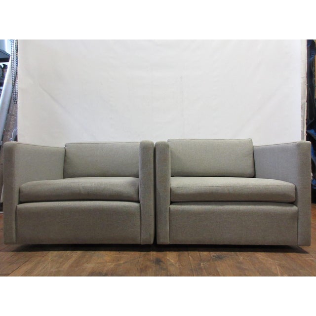 Mid-Century Modern Knoll Charles Pfister Mid-Century Lounge Chairs in Grey - A Pair For Sale - Image 3 of 8
