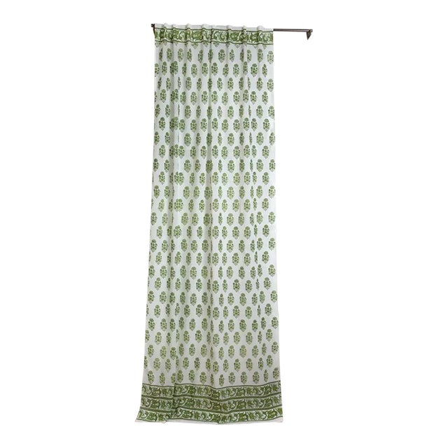 Riya 45" X 84" Green Curtain For Sale