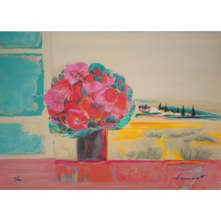 Claude Hemeret, Provence, Fenêtre sur l'arrière pays, Lithograph For Sale