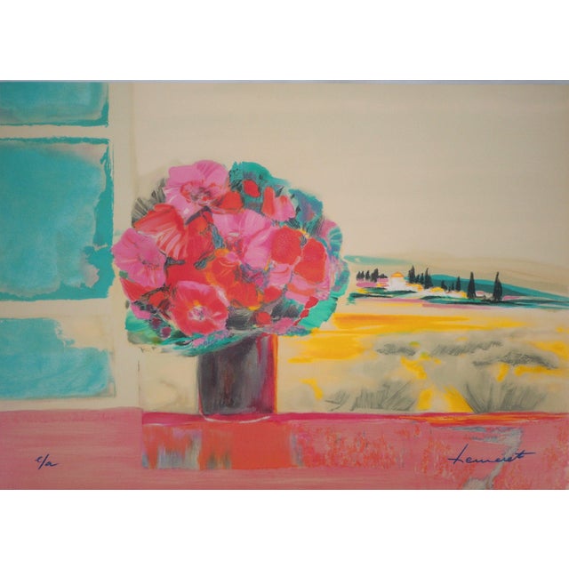 Claude Hemeret, Provence, Fenêtre sur l'arrière pays, Lithograph For Sale