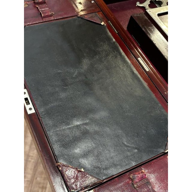 English Victorian Folding Campaign Desk with Fitted Interior For Sale - Image 5 of 18