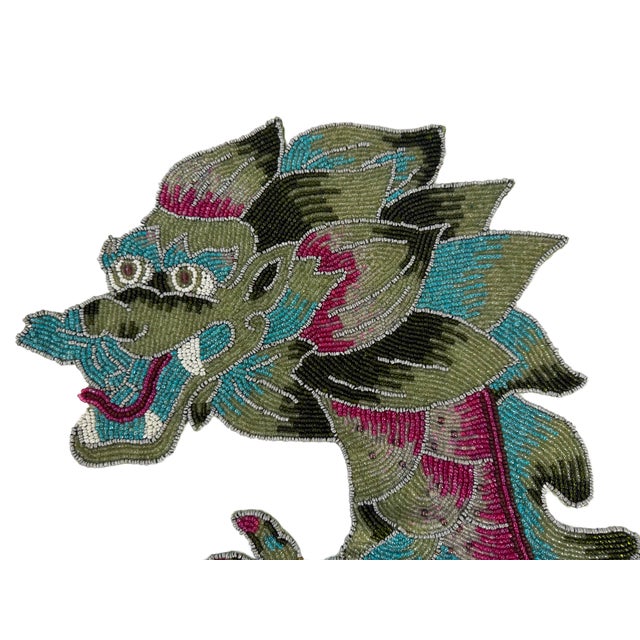 2020s Kim Seybert Hand-Beaded Large Dragon Table Runner For Sale - Image 5 of 6