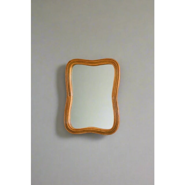 Wood Pencil Reed 'Reka' Wall Mounted Mirror For Sale - Image 7 of 8