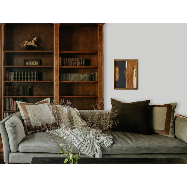 “Romantic” Abstract Art in Antique Frame, Transitional Living Room Art by JTS For Sale - Image 9 of 11