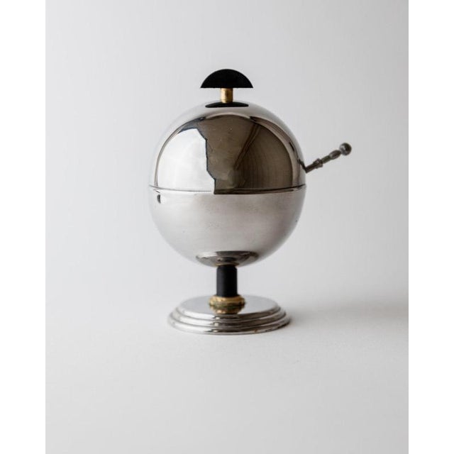 Vintage Sugar Bowl Set in Stainless Steel and Brass, 1980s, Set of 2 For Sale - Image 4 of 12