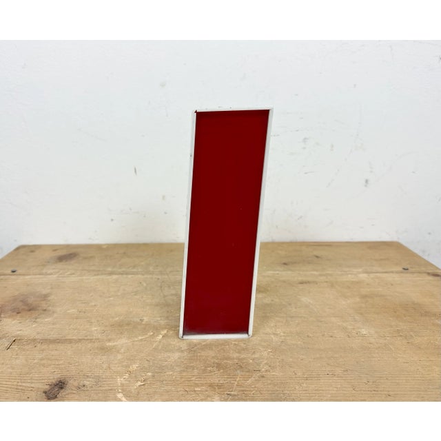 This vintage industrial plastic facade letter I was made in Italy during the 1970s and comes from an old advertising...