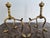 2000 - 2009 Pair of Handmade Italian Solid Brass Fireplace Andirons For Sale - Image 5 of 7