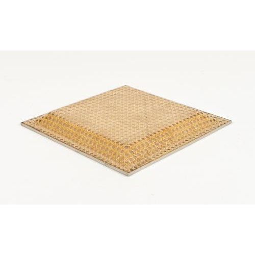 Mid-Century Modern Serving Tray in Rattan and Chrome from Christian Dior, 1970s For Sale - Image 11 of 12