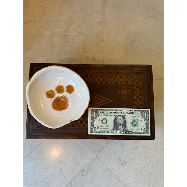 Vintage Signed Ceramic Bowl With Dog Paw Design For Sale - Image 13 of 14