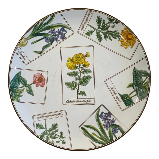 Discontinued Tiffany "Botanical" Floral Plate - 1996 For Sale